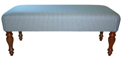 ticking stripe bench footstool